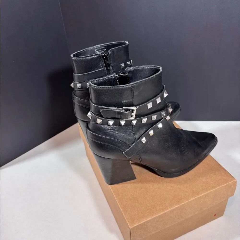 Steven Madden Cala Studded Leather Ankle Boot | Size 8 *no box*
